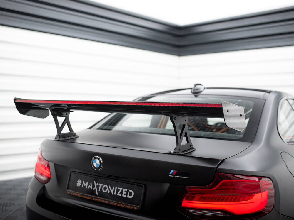 Carbon Spoiler With Internal Brackets Uprights + LED BMW M2 F87 - 5 