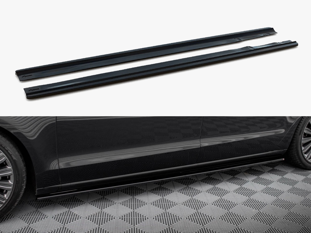 Maxton Design Side Skirt Diffusers – Gloss Black ABS For Audi S3 8P (Left & Right)
