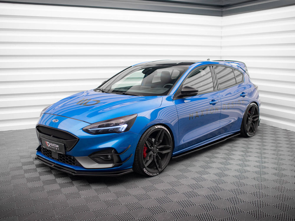 Side Skirts Diffusers V.3 Ford Focus ST / ST-Line Mk4 - Carbon Look - 2 