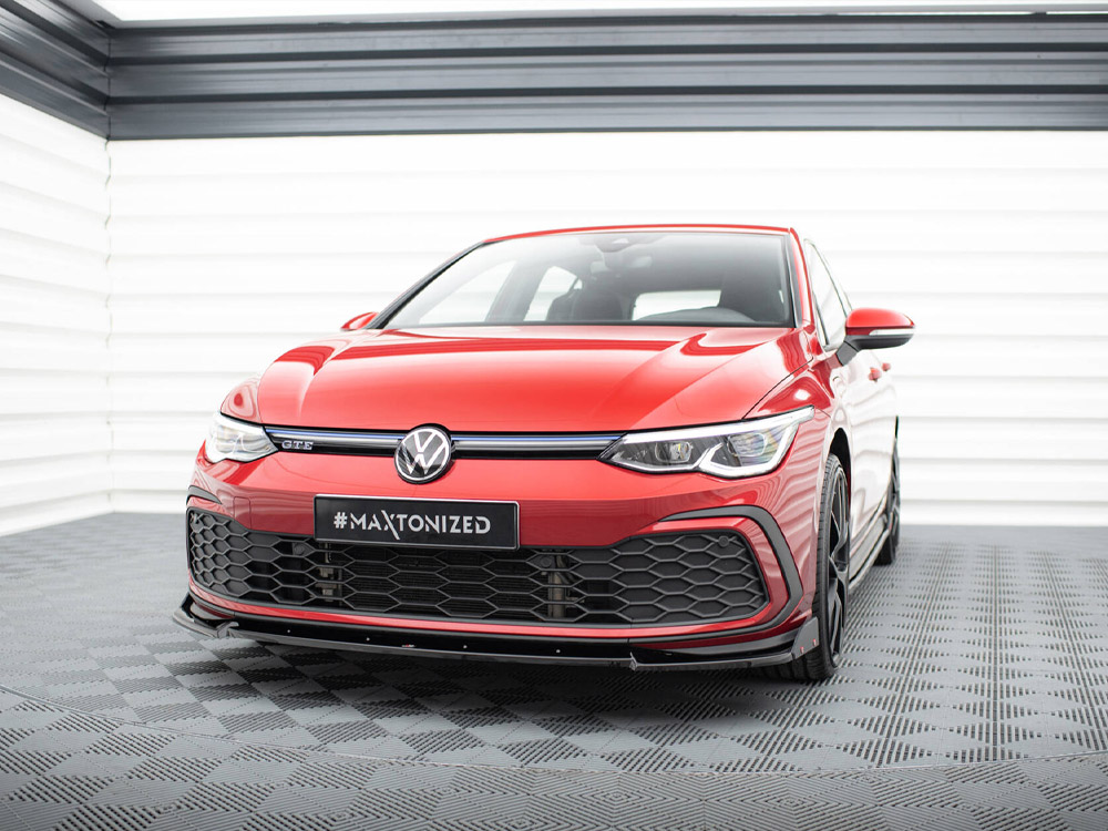Front Splitter V.3 + Flaps Volkswagen Golf GTI / GTE / GTD / R-Line Mk8 - 2 