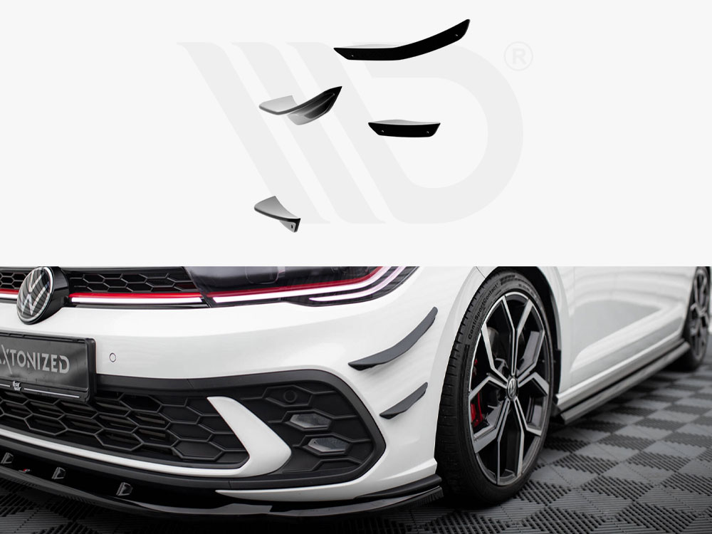 Front Bumper Wings (Canards) Volkswagen Polo GTI Mk6 Facelift - 1 