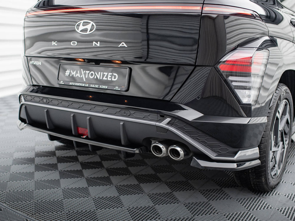 Central Rear Splitter (Vertical Bars) Hyundai Kona N-Line Mk2 - 3 