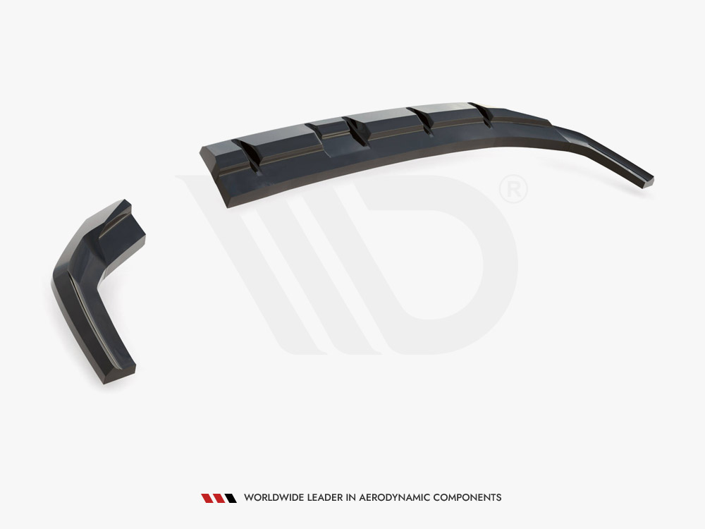 Central Rear Splitter (Vertical Bars) Hyundai Kona N-Line Mk2 - 6 