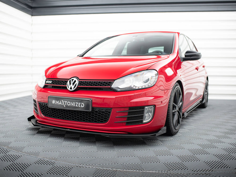 Street PRO Front Splitter V.3 + Flaps compatible with VW Golf GTI Mk6 - 2 
