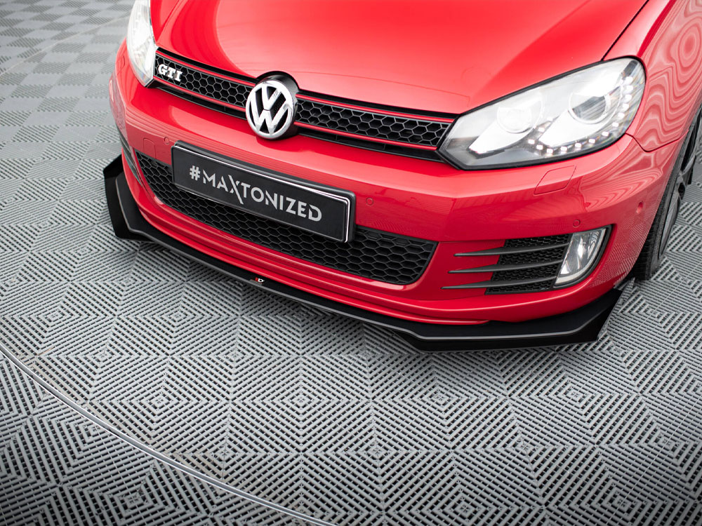 Street PRO Front Splitter V.3 + Flaps compatible with VW Golf GTI Mk6 - 4 