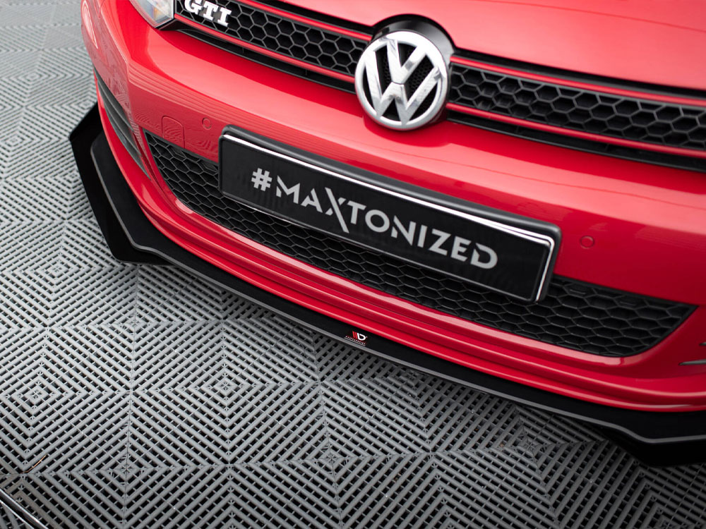 Street PRO Front Splitter V.3 + Flaps compatible with VW Golf GTI Mk6 - 5 