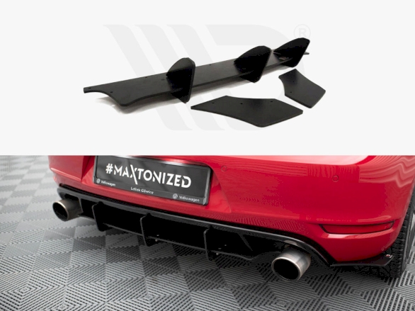 Rear Diffuser & Rear Side Splitters VW Golf Mk6 GTI / 35TH