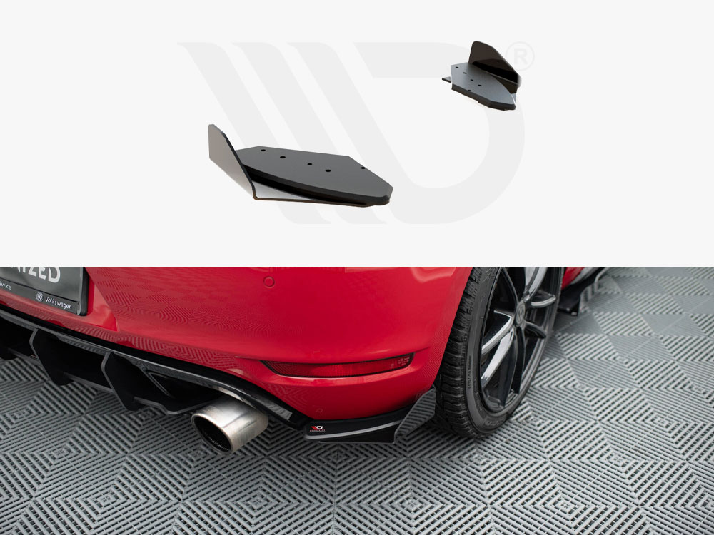 Street PRO Rear Side Splitters + Flaps VW Golf GTI Mk6 - 1 