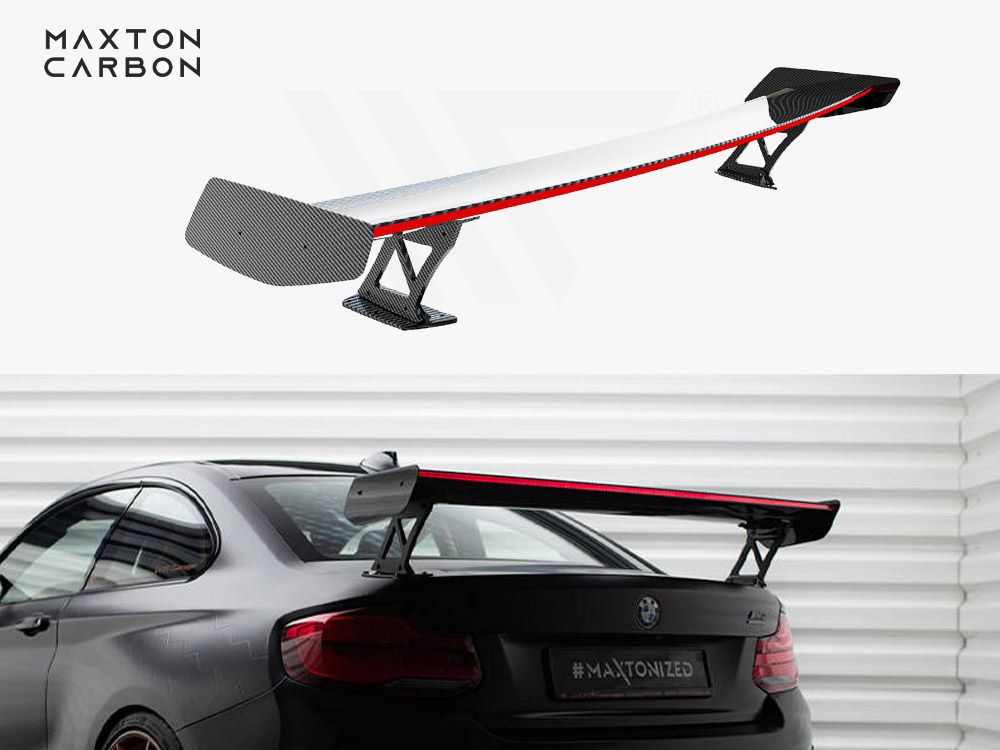 Carbon Spoiler With External Brackets Uprights + LED BMW M2 F87 - 1 