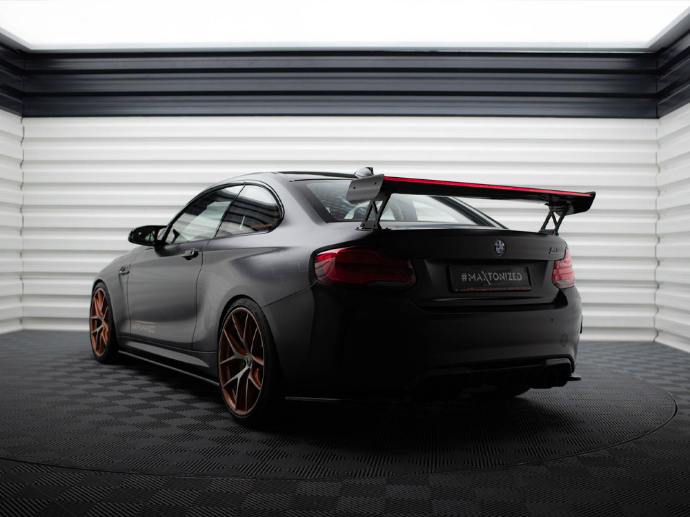 Carbon Spoiler With External Brackets Uprights + LED BMW M2 F87 - 4 