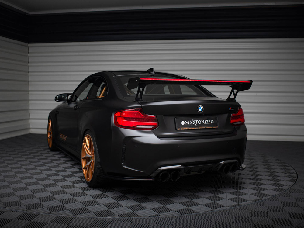 Carbon Spoiler With External Brackets Uprights + LED BMW M2 F87 - 9 