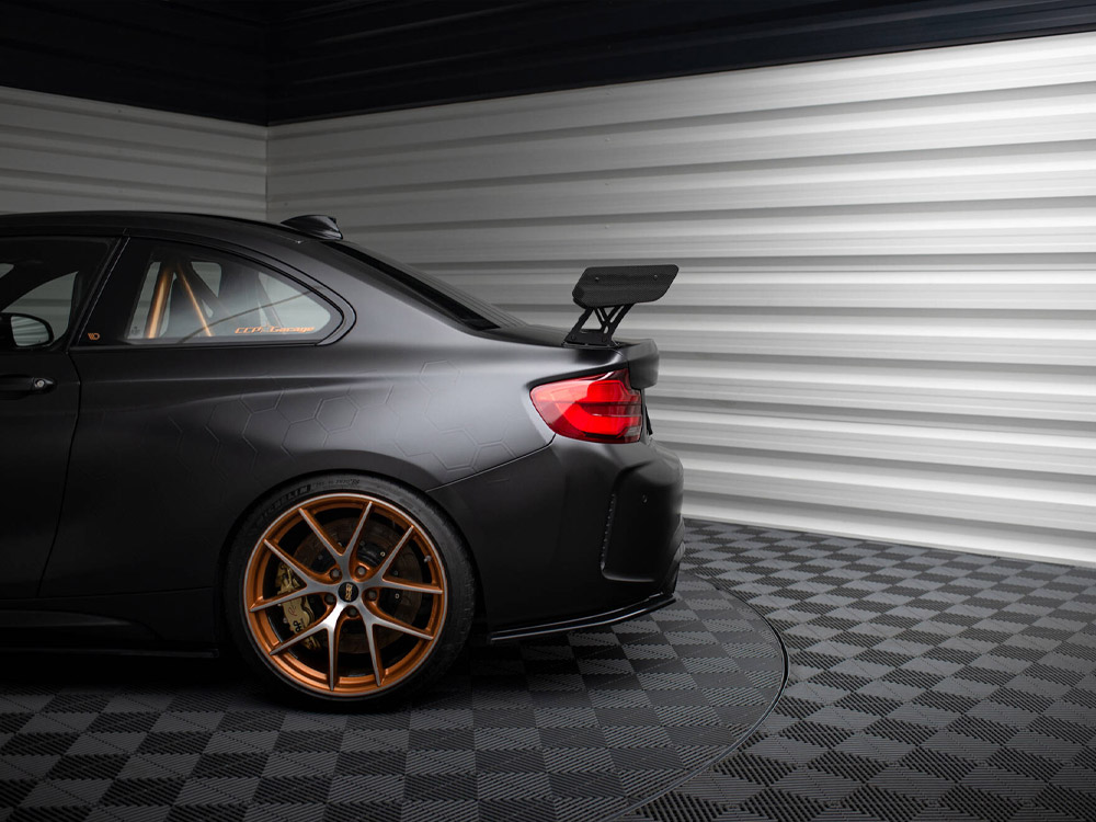 Carbon Spoiler With External Brackets Uprights + LED BMW M2 F87 - 16 