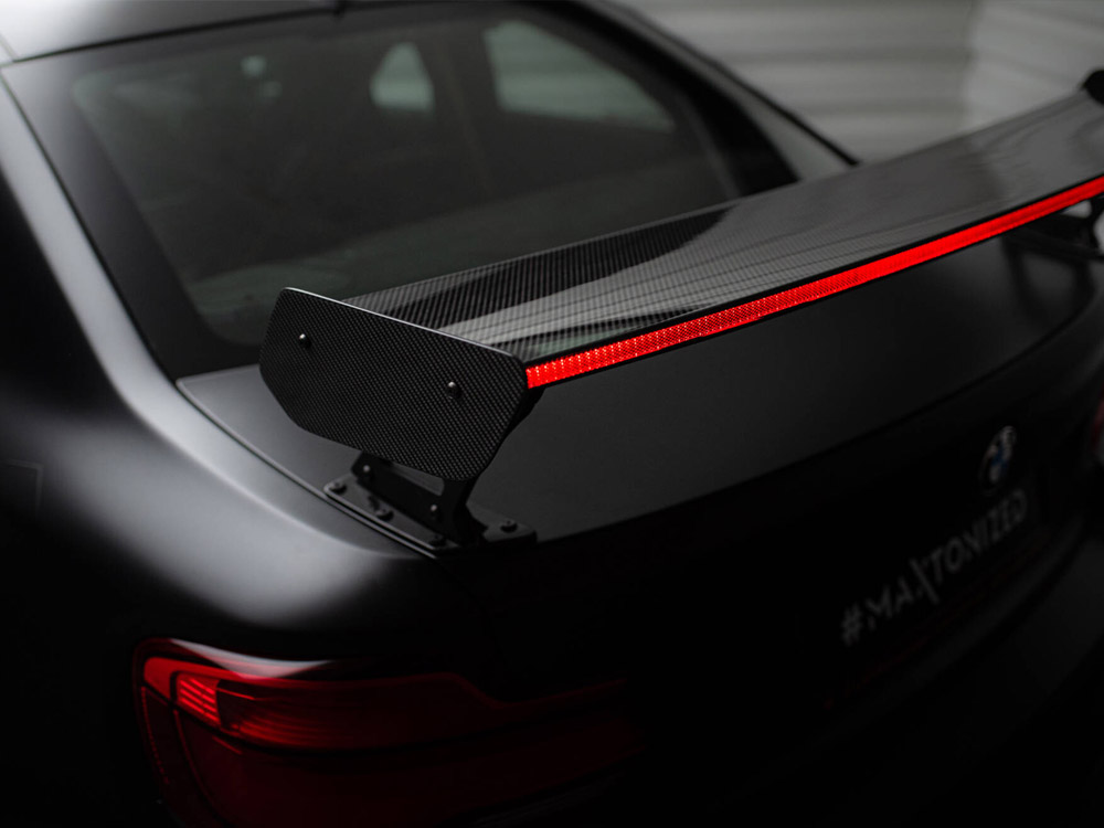 Carbon Spoiler With External Brackets Uprights + LED BMW M2 F87 - 17 