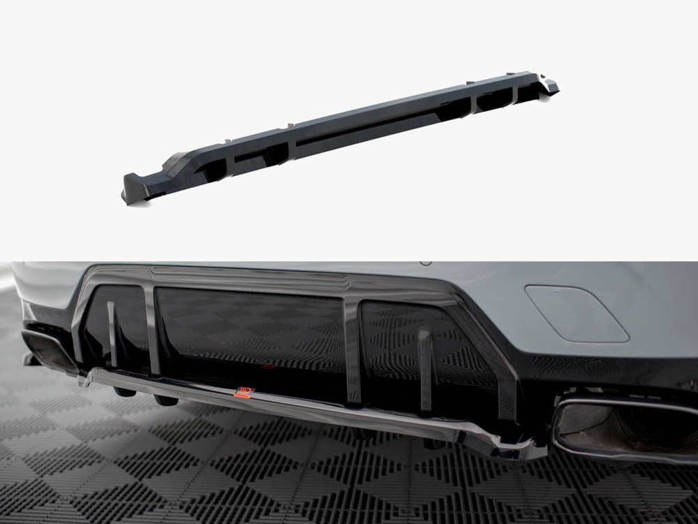 Central Rear Splitter (Vertical Bars) V.1 BMW M340i G20 / G21 Facelift - 1 