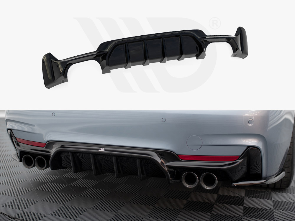 Rear Valance BMW 4 Coupe / Gran Coupe / Cabrio M-Pack F32 / F36 / F33 (Version with dual exhausts on both sides) - 1 