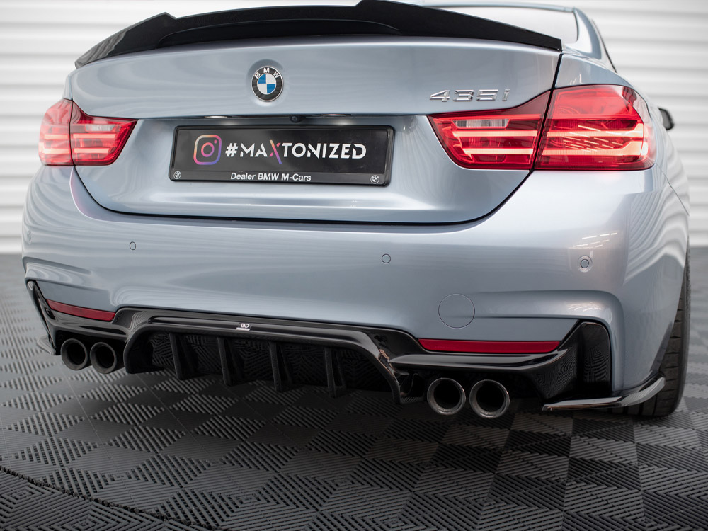 Rear Valance BMW 4 Coupe / Gran Coupe / Cabrio M-Pack F32 / F36 / F33 (Version with dual exhausts on both sides) - 3 