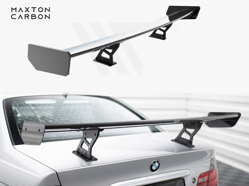 Carbon Spoiler With Internal Brackets Uprights BMW 3 Coupe E46 - 1 