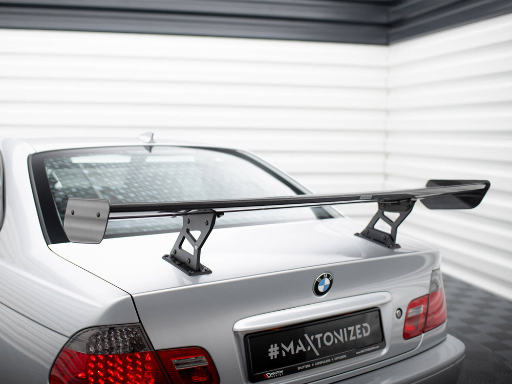 Carbon Spoiler With Internal Brackets Uprights BMW 3 Coupe E46 - 4 