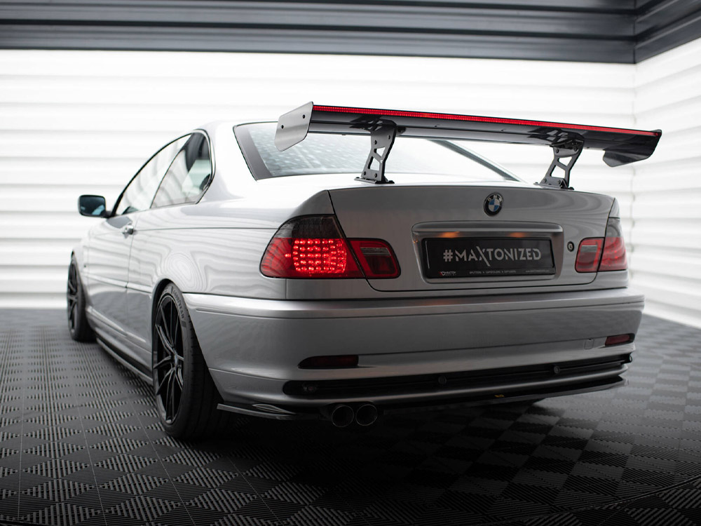 Carbon Spoiler With Internal Brackets Uprights + LED BMW 3 Coupe E46 - 2 