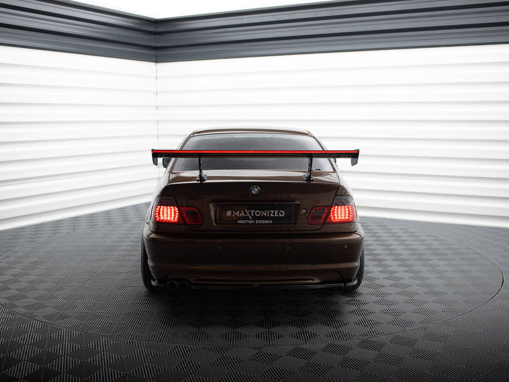 Carbon Spoiler With Internal Brackets Uprights + LED BMW 3 Coupe E46 - 6 