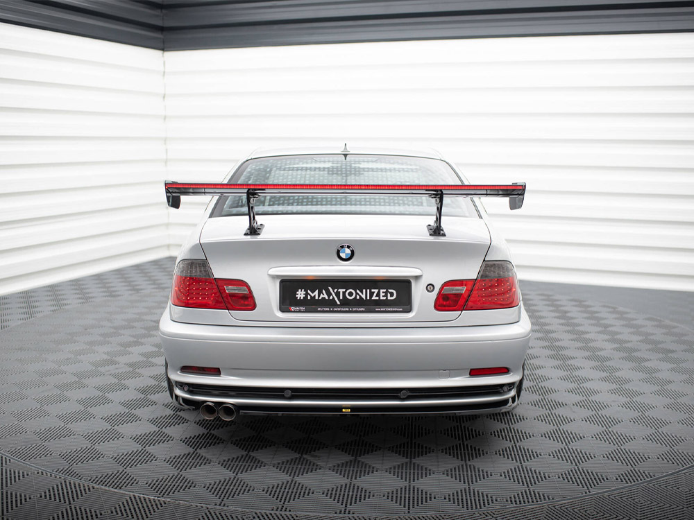 Carbon Spoiler With Internal Brackets Uprights + LED BMW 3 Coupe E46 - 8 