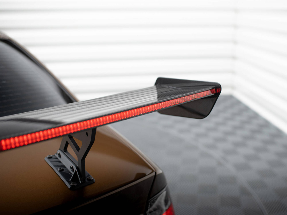 Carbon Spoiler With Internal Brackets Uprights + LED BMW 3 Coupe E46 - 12 