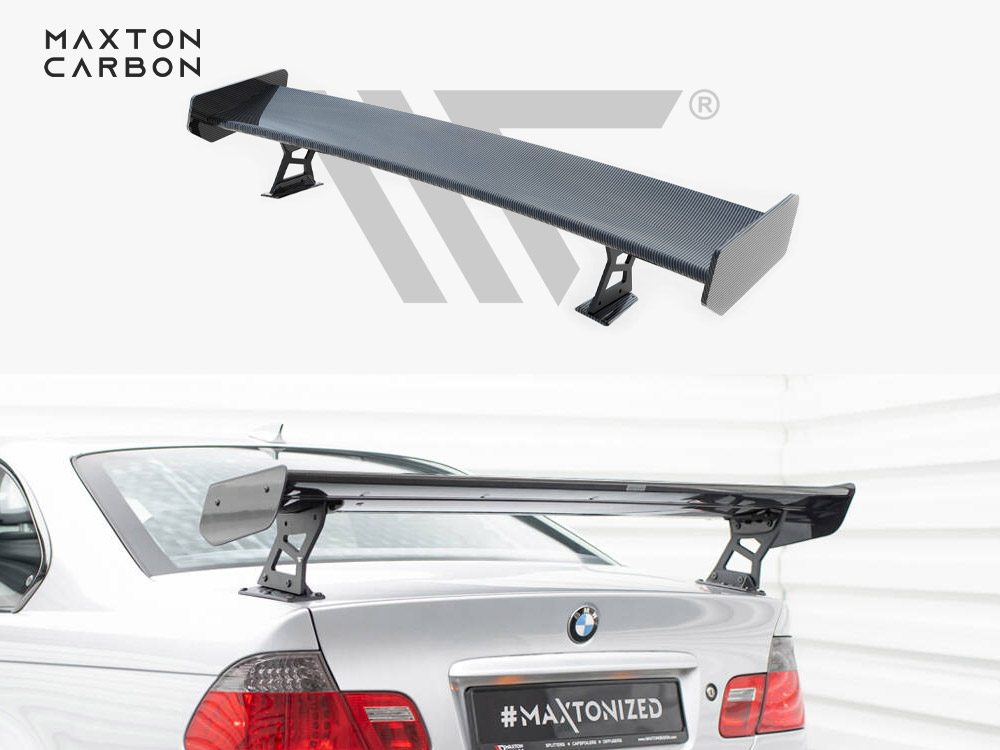 Carbon Spoiler With External Brackets Uprights BMW 3 Coupe E46 - 1 