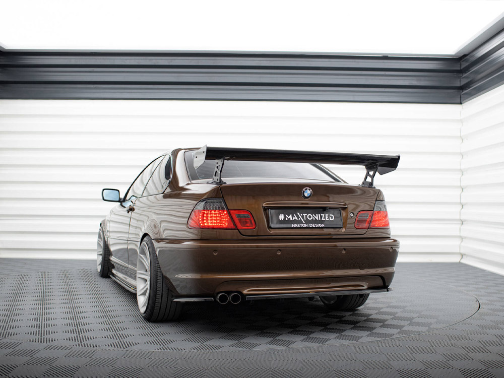 Carbon Spoiler With External Brackets Uprights BMW 3 Coupe E46 - 3 