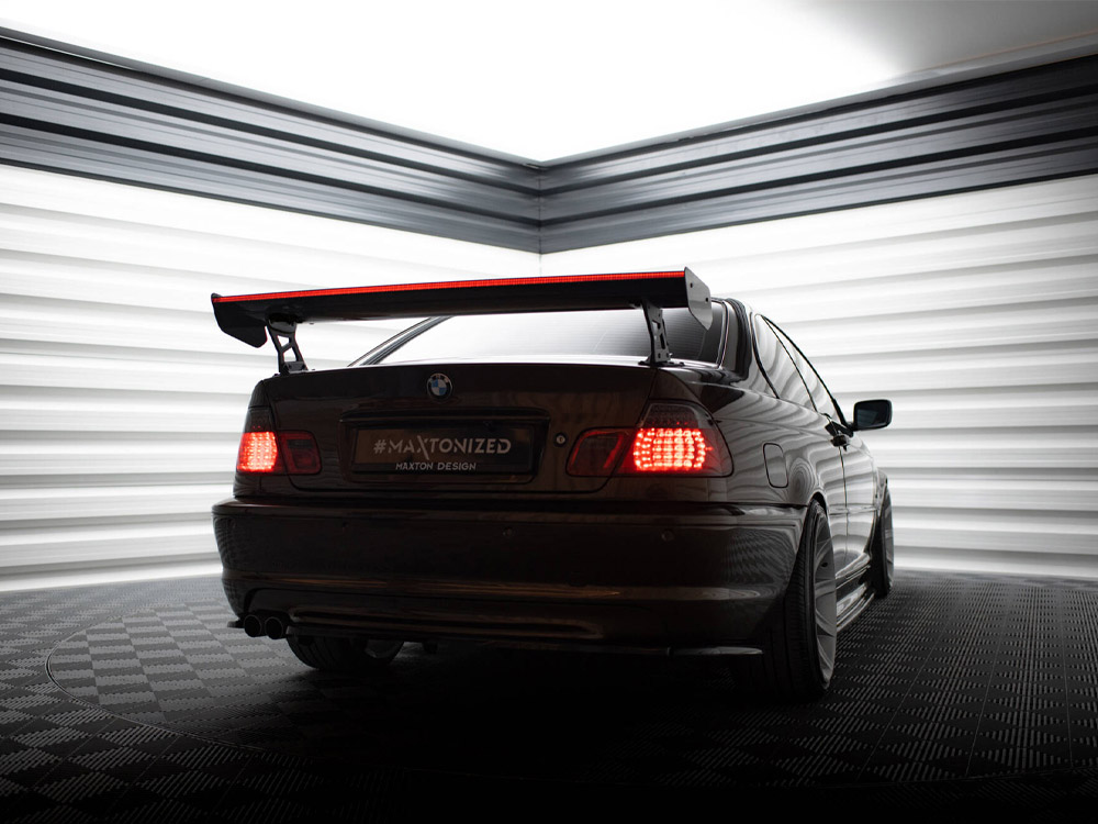 Carbon Spoiler With External Brackets Uprights + LED BMW 3 Coupe E46 - 2 