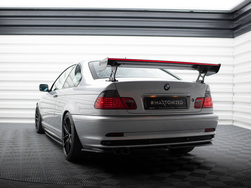 Carbon Spoiler With External Brackets Uprights + LED BMW 3 Coupe E46 - 3 