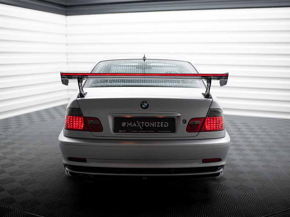 Carbon Spoiler With External Brackets Uprights + LED BMW 3 Coupe E46 - 6 