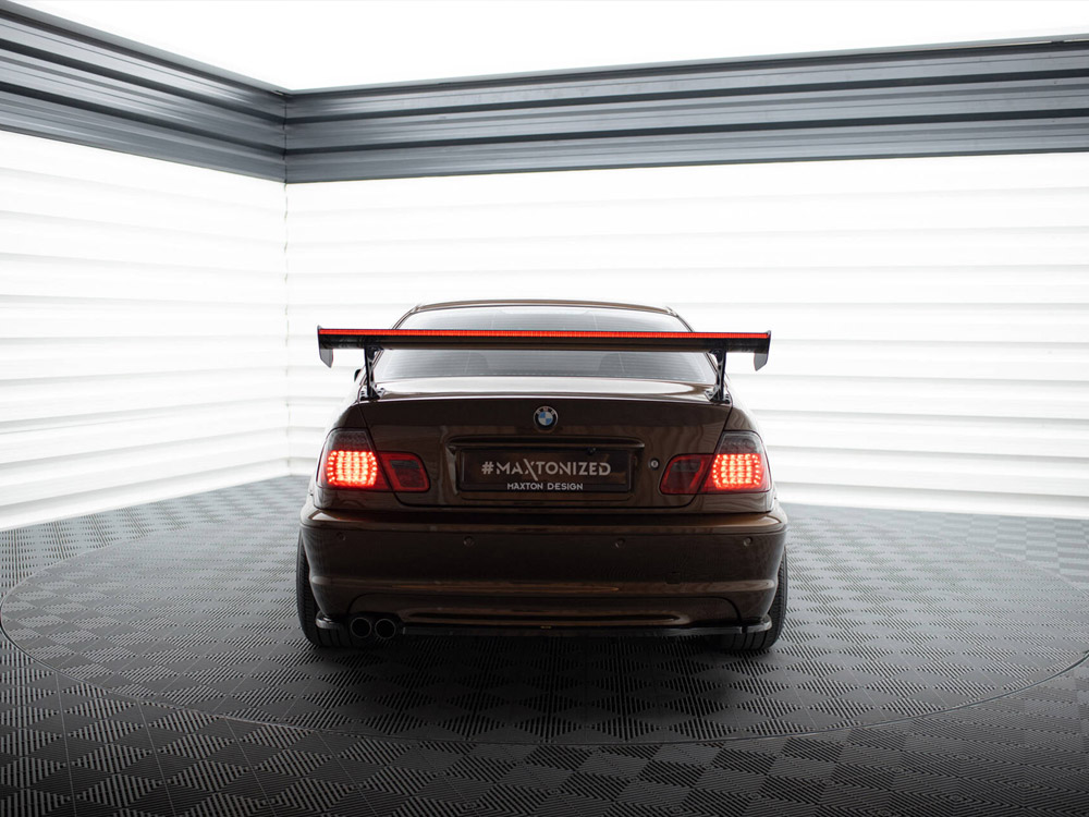 Carbon Spoiler With External Brackets Uprights + LED BMW 3 Coupe E46 - 7 