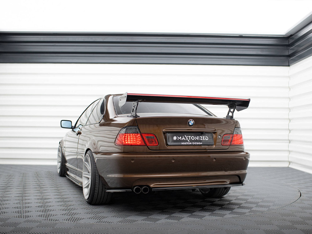 Carbon Spoiler With External Brackets Uprights + LED BMW 3 Coupe E46 - 8 
