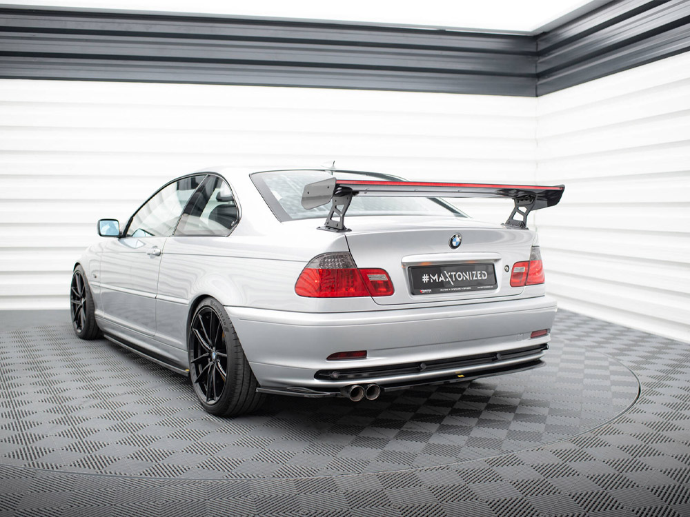 Carbon Spoiler With External Brackets Uprights + LED BMW 3 Coupe E46 - 9 