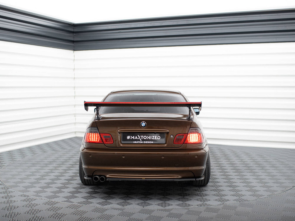 Carbon Spoiler With External Brackets Uprights + LED BMW 3 Coupe E46 - 10 