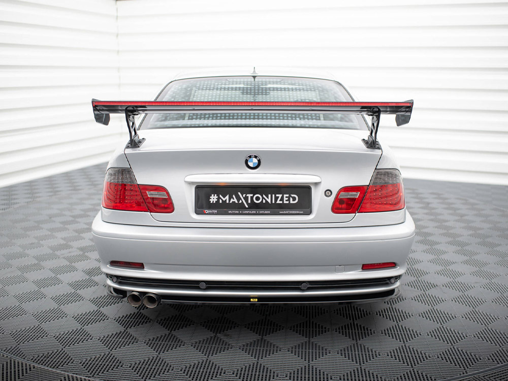 Carbon Spoiler With External Brackets Uprights + LED BMW 3 Coupe E46 - 11 