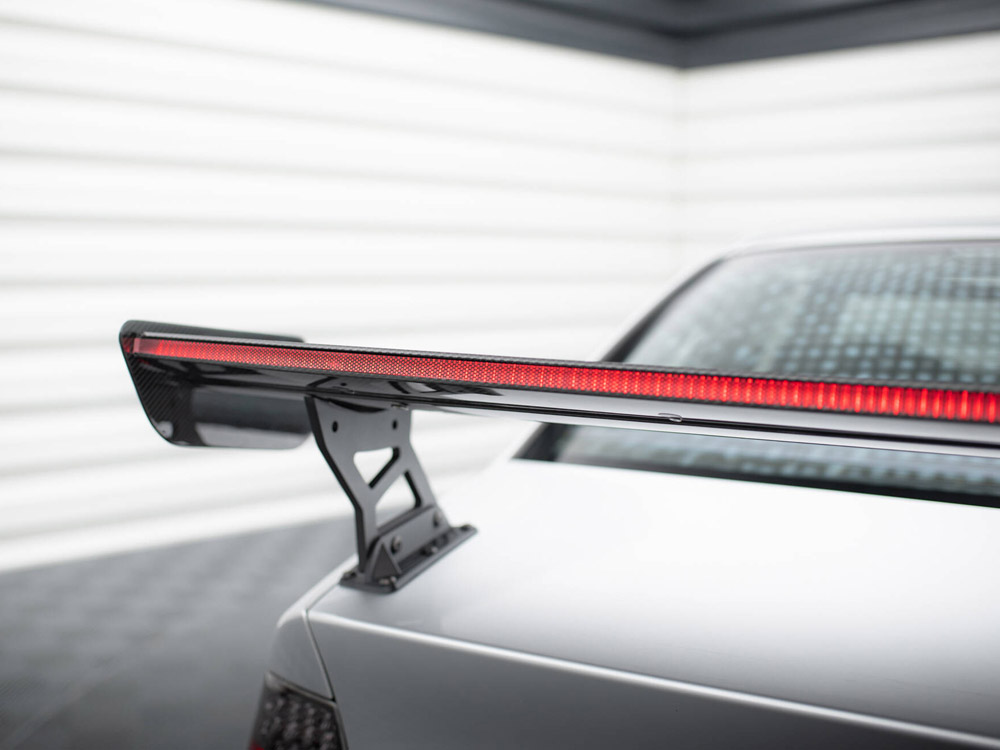 Carbon Spoiler With External Brackets Uprights + LED BMW 3 Coupe E46 - 14 