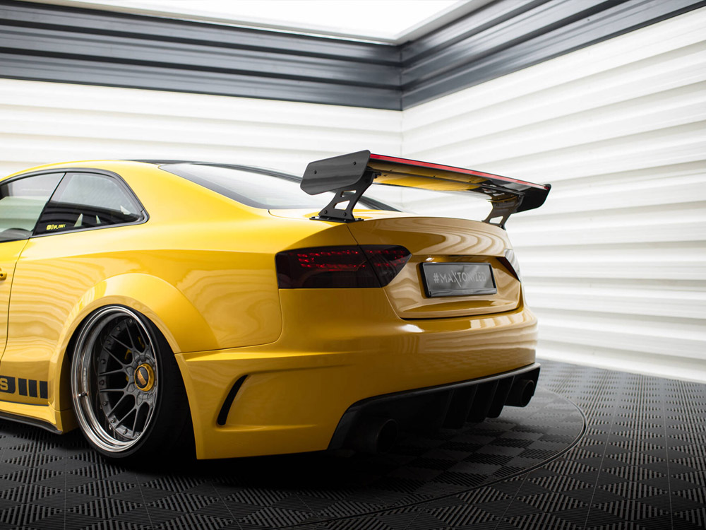 Carbon Spoiler With External Brackets Uprights + LED Audi A5 Coupe 8T - 10 