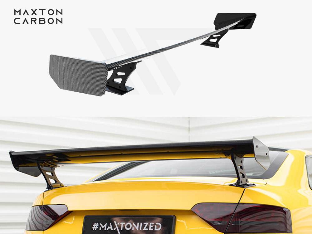 Carbon Spoiler With External Brackets Uprights Audi A5 Coupe 8T - 1 