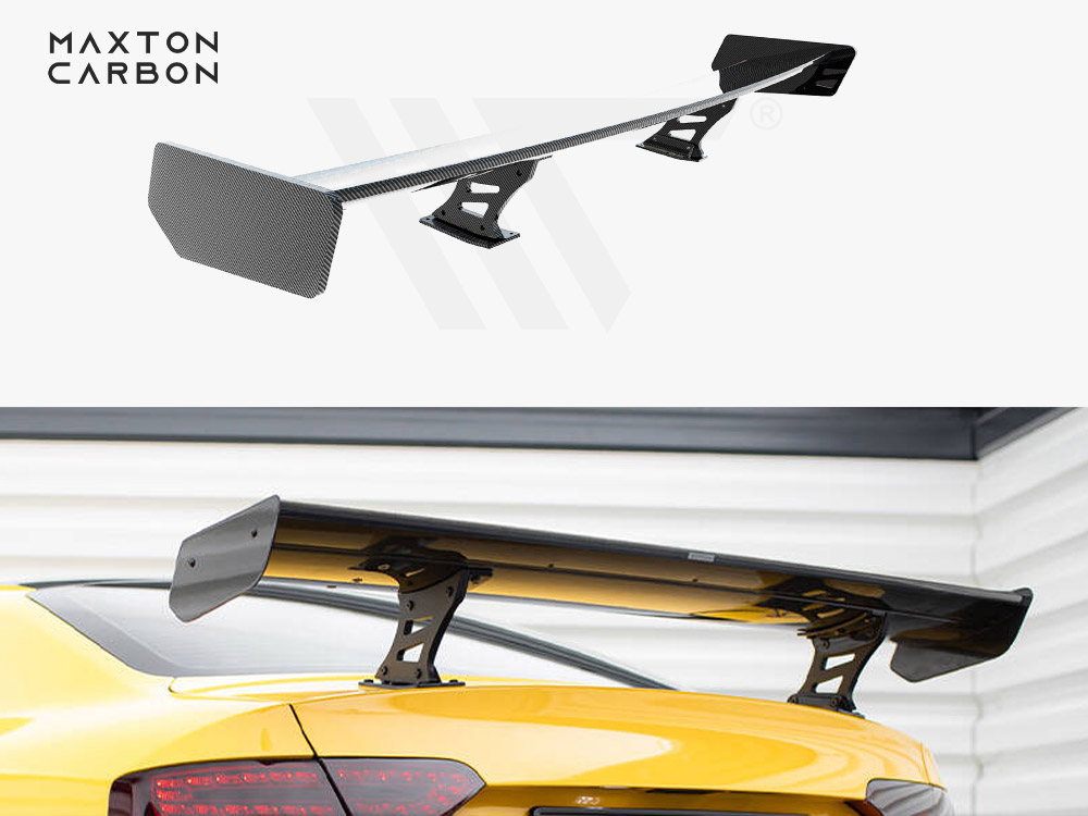 Carbon Spoiler With Internal Brackets Uprights Audi A5 Coupe 8T - 1 
