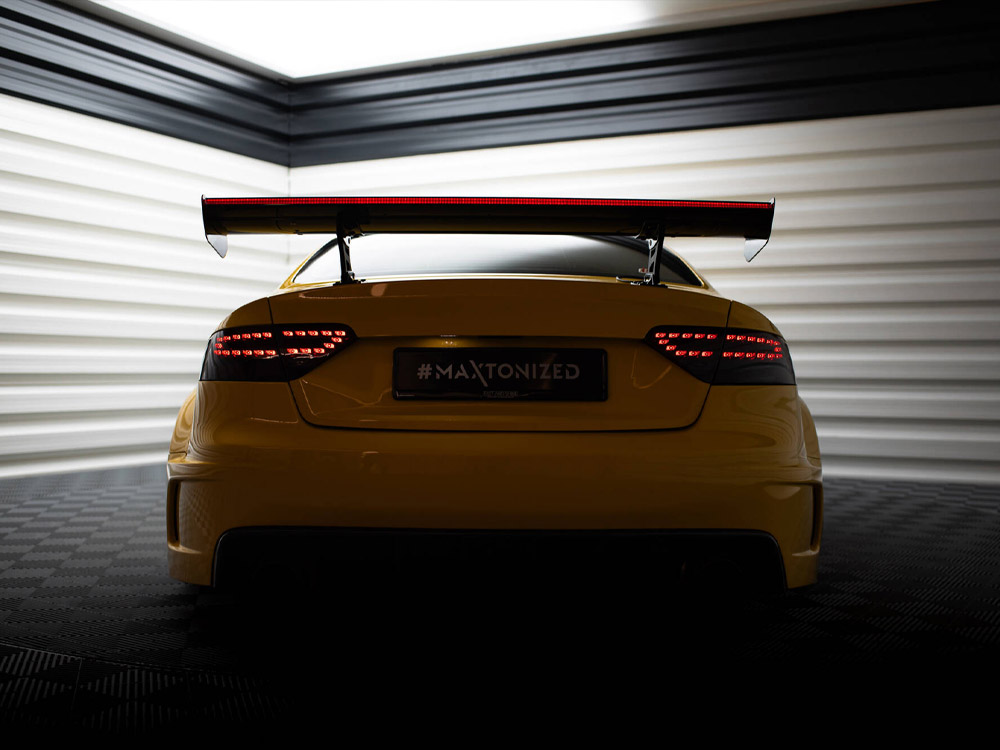 Carbon Spoiler With Internal Brackets Uprights + LED Audi A5 Coupe 8T - 4 