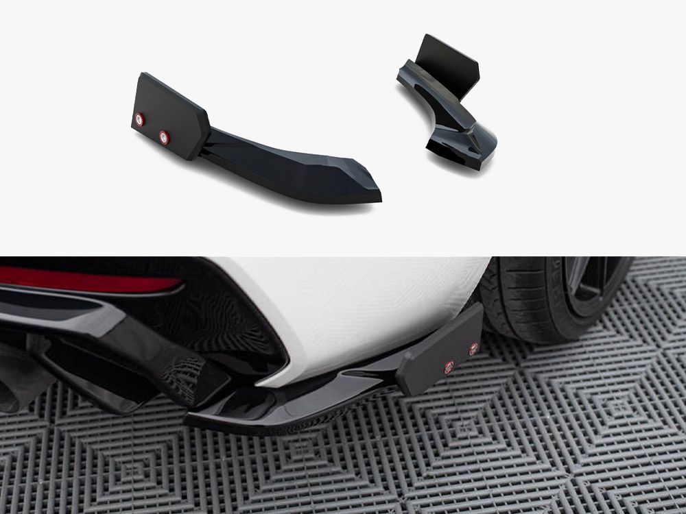 Rear Side Splitters V.5 + Flaps (For rear valance v.3) BMW 1 M-Pack / M140i F20 Facelift  - 1 
