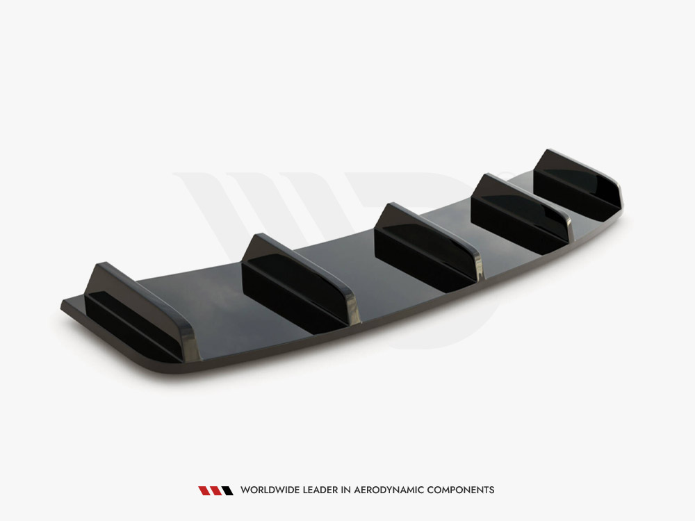 Central Rear Splitter (Vertical Bars) Audi A7 S-Line Facelift - 7 