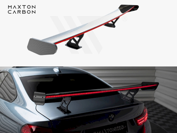 Carbon Spoiler With Internal Brackets Uprights + LED BMW M4 F82 / 4 F32 / 4 F32 M-Pack Coupe