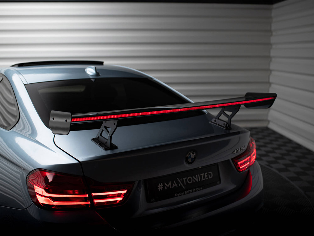 Carbon Spoiler With Internal Brackets Uprights + LED BMW 4 F32 / 4 F32 M-Pack Coupe - 6 
