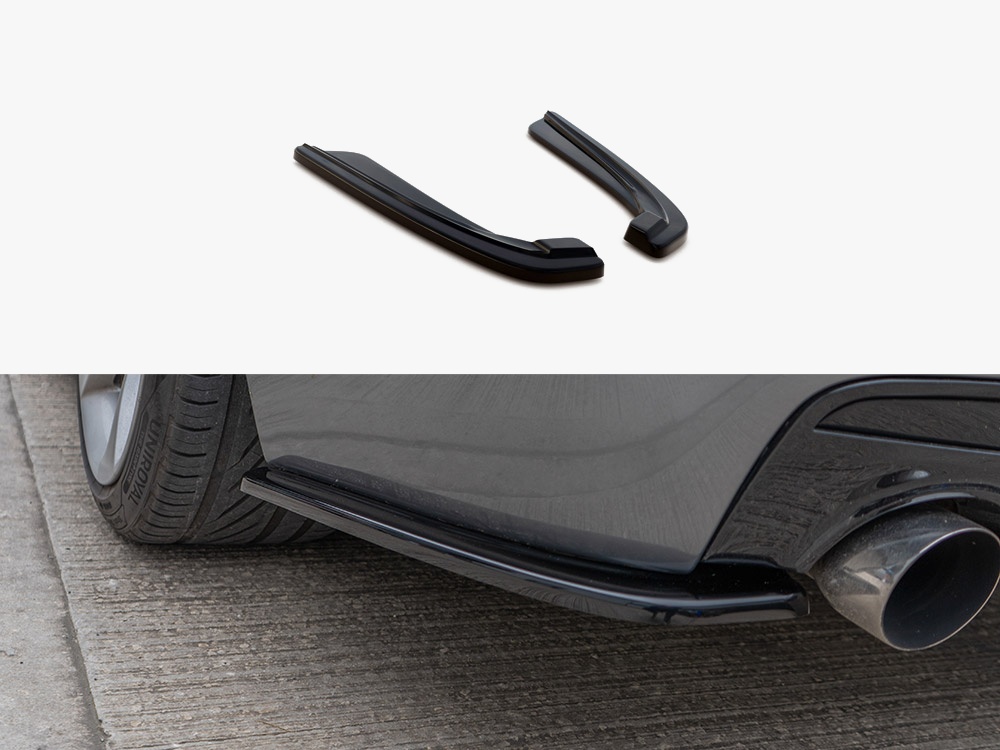 Rear Side Splitters Bmw 5 F11 M-pack (Fits TWO Single Exhaust Ends) - 1 