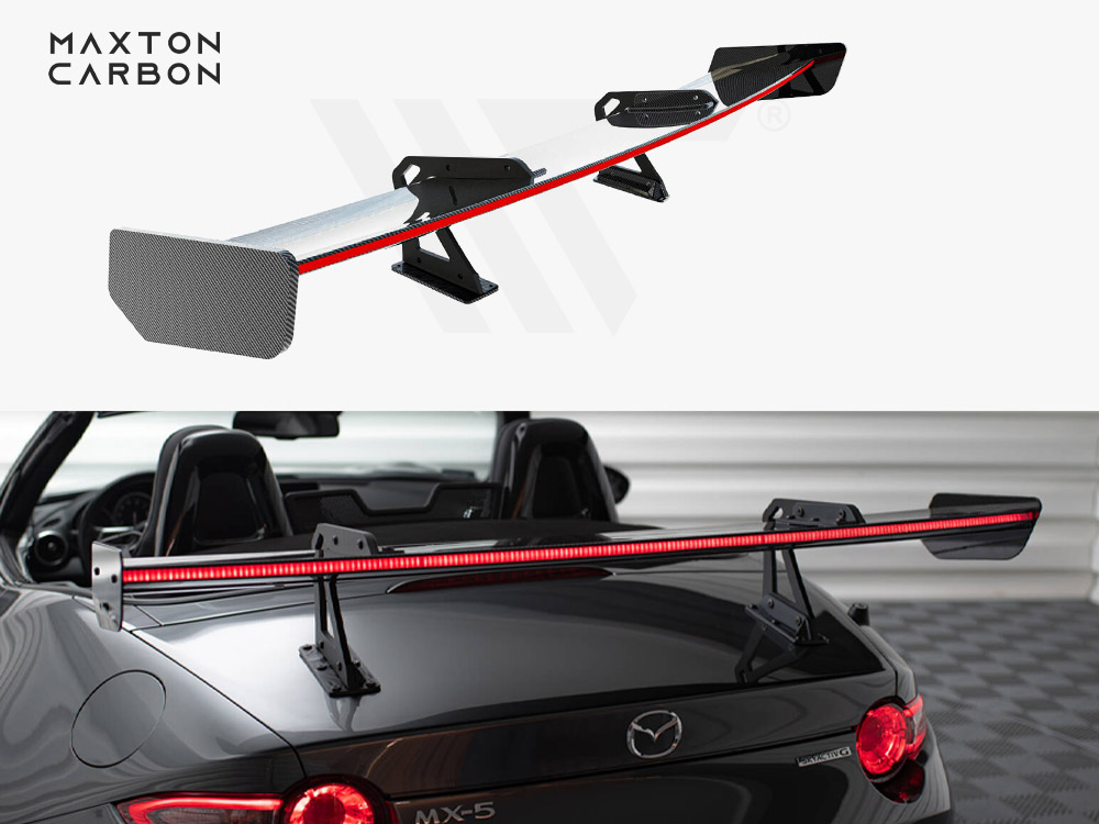 Carbon Spoiler With Upper Swan Mounting + LED Mazda MX-5 ND (Mk4) - 1 