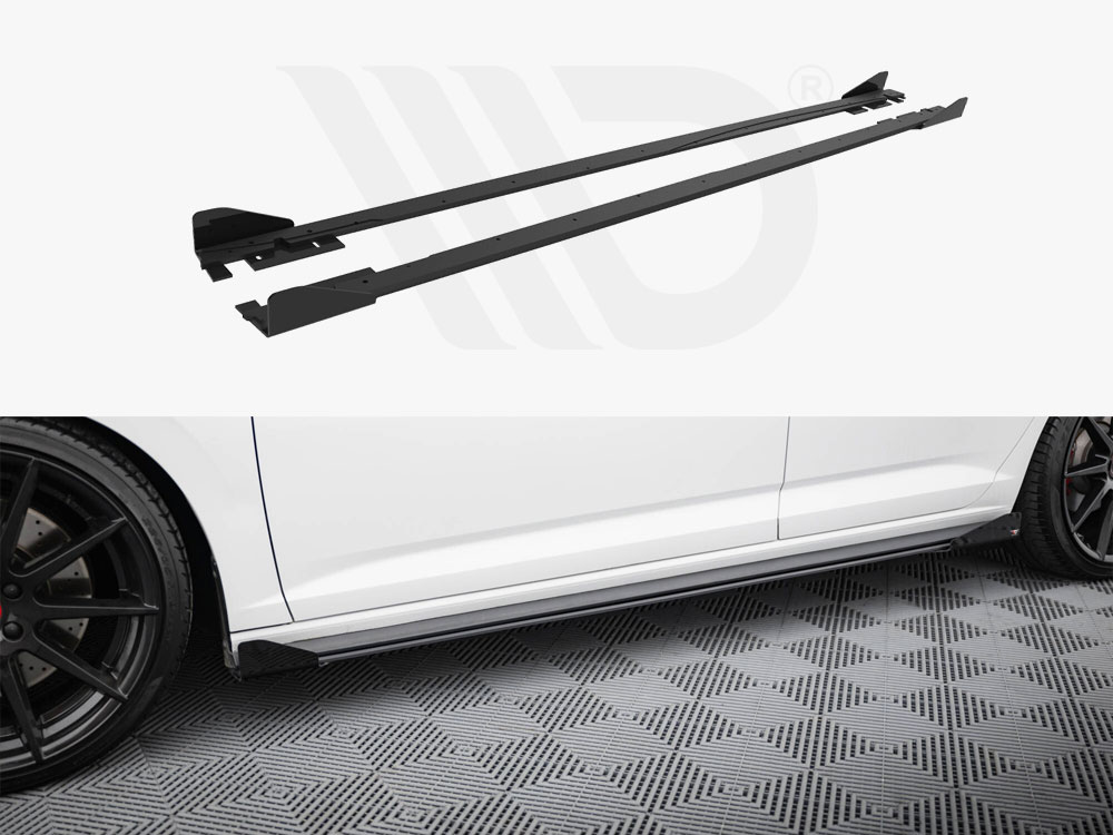 Street PRO Side Skirts Diffusers + Flaps Volkswagen Jetta GLI Mk7 - 1 