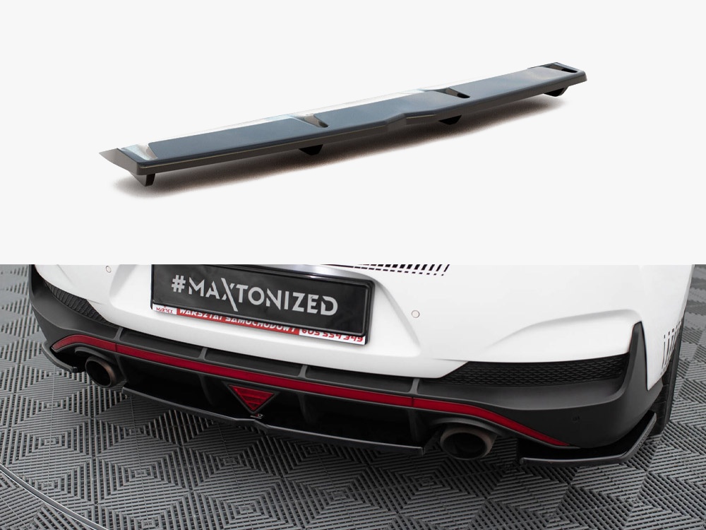 Central Rear Splitter (Vertical Bars) Hyundai I30 Mk3 N Fastback - 1 