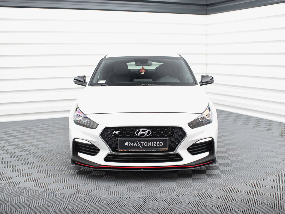 Street PRO Front Splitter Hyundai I30 N Mk3 Hatchback / Fastback - Black-Red - 3 